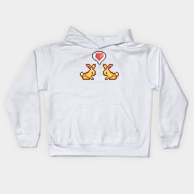 Stardew Valley Rabbit Love Kids Hoodie by r9440